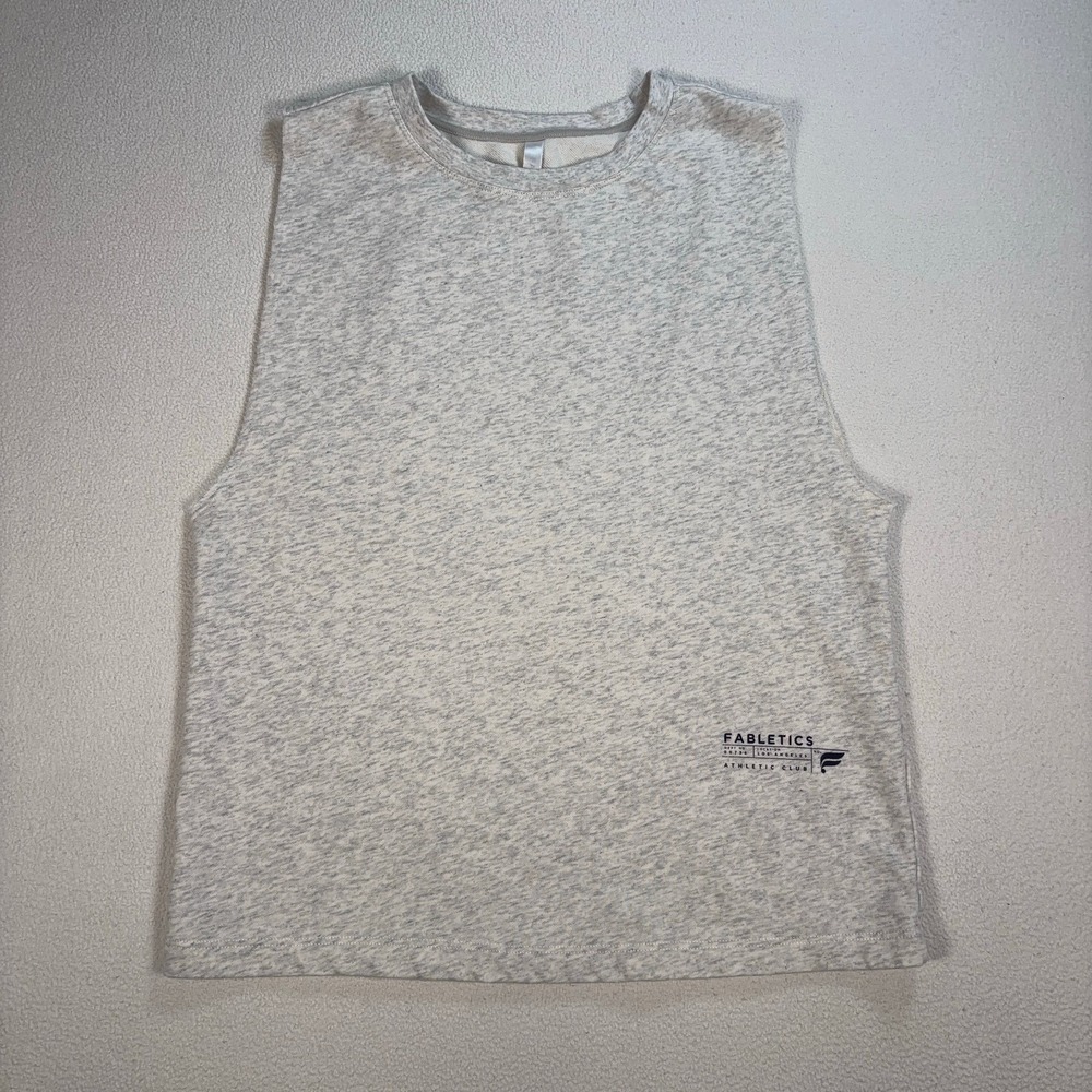 Fabletics‎ French Terry Tank Top Women's S Heathered Gray Athletic Club Workout